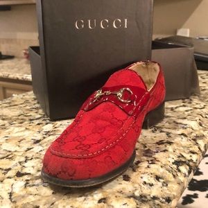 Gucci red loafers